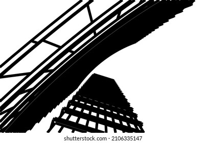 abstract architecture building vector drawing