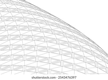 Dibujo abstracto del Vector del edificio de la arquitectura
