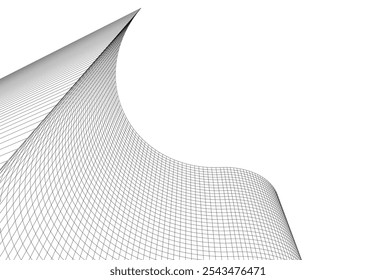 abstract architecture building vector drawing