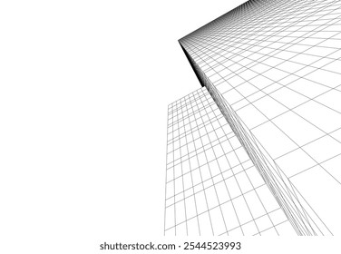 Dibujo abstracto del Vector del edificio de la arquitectura
