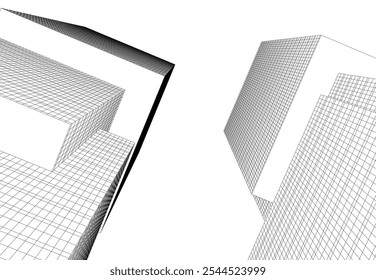arquitetura abstrata edifício desenho vetorial