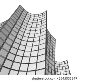 abstract architecture building vector drawing