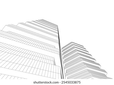 abstrakte Architektur Gebäude Vektorgrafik