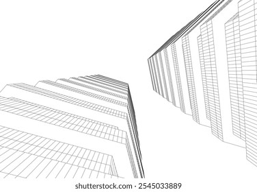 abstrakte Architektur Gebäude Vektorgrafik