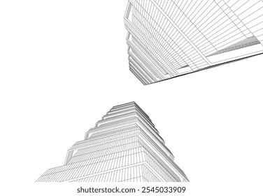 arquitetura abstrata edifício desenho vetorial