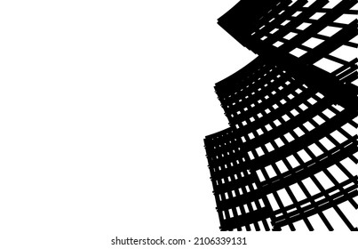 abstract architecture building vector illustration