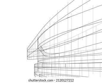 abstract architecture building vector illustration
