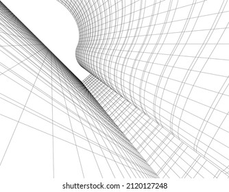 abstract architecture building vector illustration