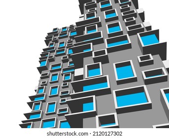 abstract architecture building vector illustration
