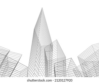 ilustración vectorial de construcción de arquitectura abstracta
