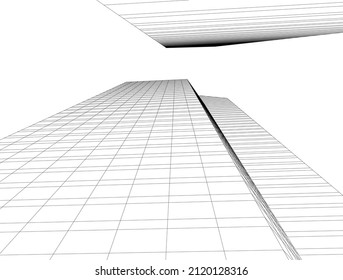 abstract architecture building vector illustration