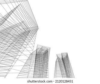 ilustración vectorial de construcción de arquitectura abstracta