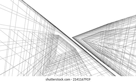 Abstract architecture building vector illustration