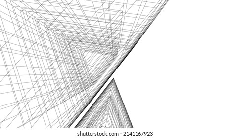 Abstract architecture building vector illustration