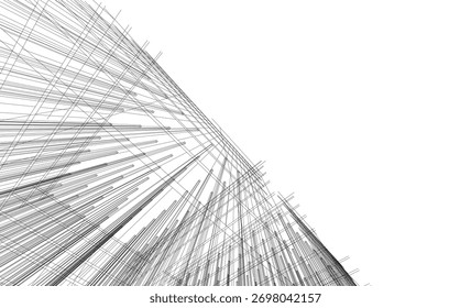 abstract architecture buildings 3d rendering