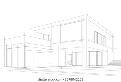 Edificios de arquitectura abstracta Representación 3D
