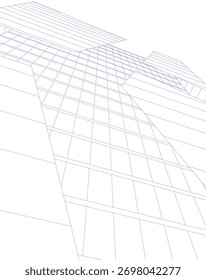 arquitetura abstrata construções renderização 3d