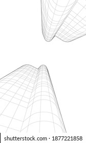 Resumen de edificios de arquitectura vector 3d ilustración