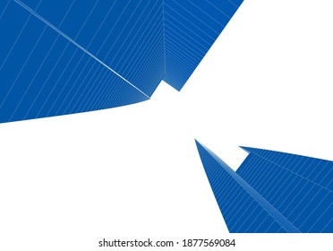 Abstract architecture buildings vector 3d illustration