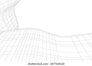 Abstract architecture buildings vector 3d illustration