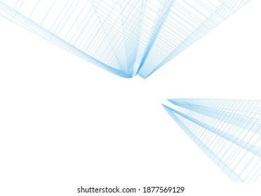 Abstract architecture buildings vector 3d illustration