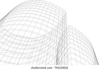 abstract architecture buildings vector illustration