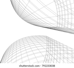abstract architecture buildings vector illustration