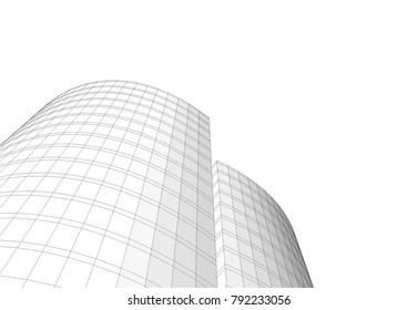 abstract architecture buildings vector illustration