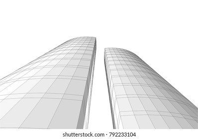 abstract architecture buildings vector illustration