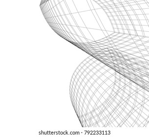 abstract architecture buildings vector illustration