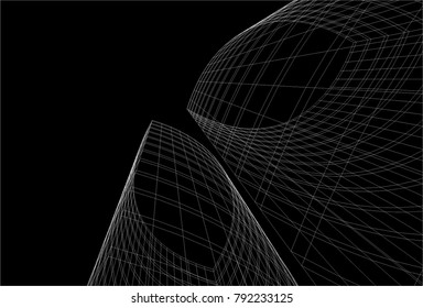 abstract architecture buildings vector illustration