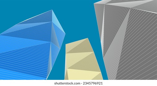 abstract architecture city 3d illustration