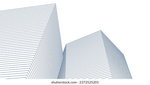 abstract architecture city 3d rendering
