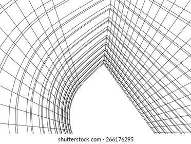 Abstract architecture. City building background