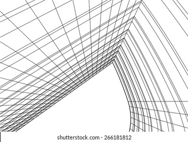 Abstract architecture. City building background