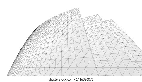 
abstract architecture concept 3d illustration