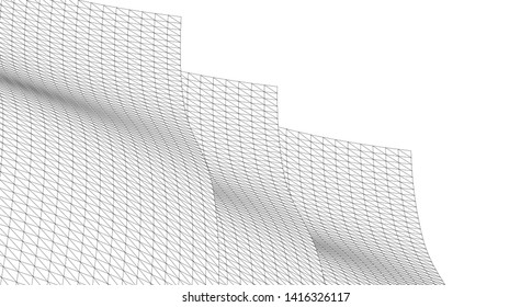 
abstract architecture concept 3d illustration