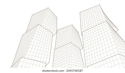  abstract architecture concept 3d illustration