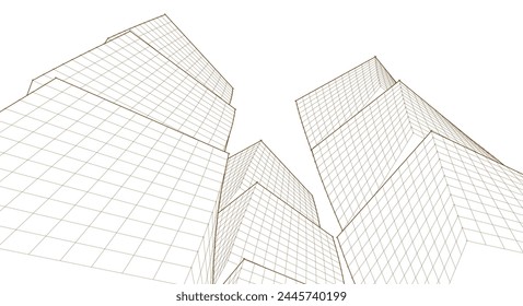  abstract architecture concept 3d illustration