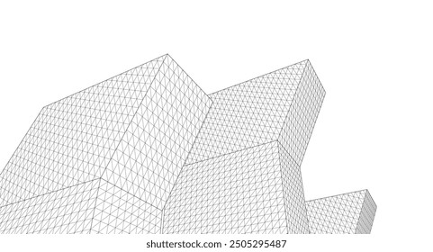 
abstract architecture concept 3d illustration