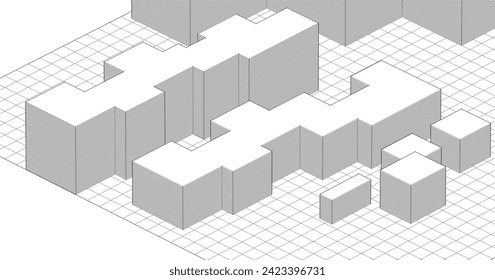 abstract architecture concept 3d rendering