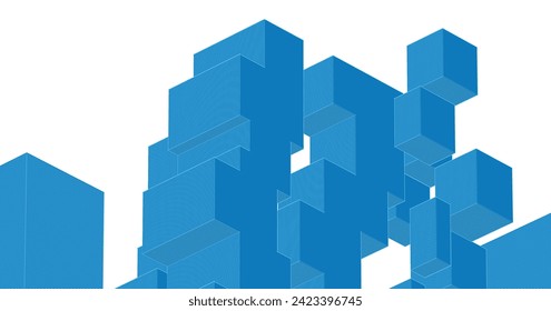 abstract architecture concept 3d rendering