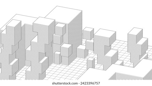 abstract architecture concept 3d rendering