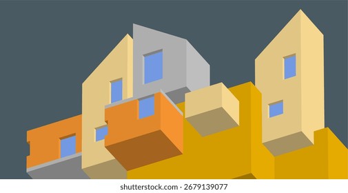 abstract architecture concept building 3d