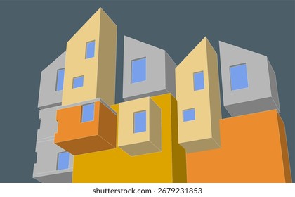 abstract architecture concept building 3d