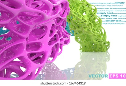 Abstract Architecture. Concept of organic architecture. Edit and insert your text.