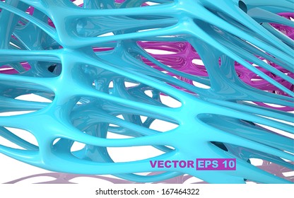 Abstract Architecture. Concept of organic architecture. Edit and insert your text.