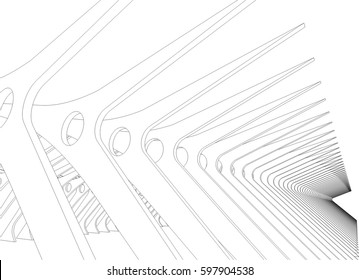 abstract architecture construction