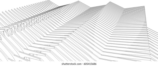 abstract architecture construction