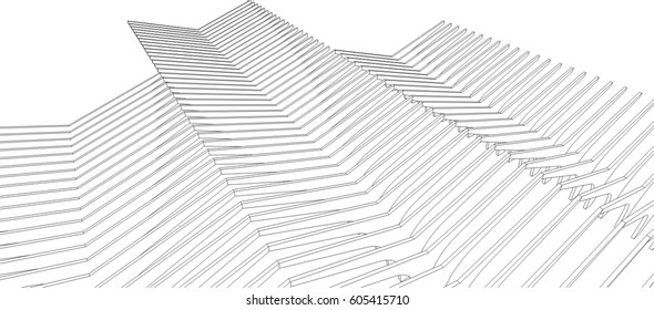 abstract architecture construction